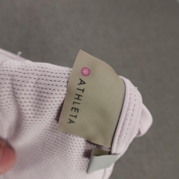 Athleta Sports Bra Womens Large Purple Strappy Mesh Back Athletic Yoga Gym - Picture 3 of 6